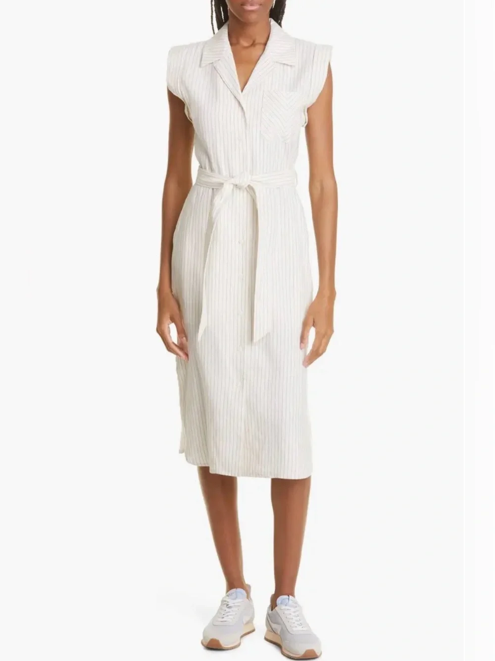 RAG & BONE Helena Stripe Linen Blend Shirtdress - Picture 3 of 16